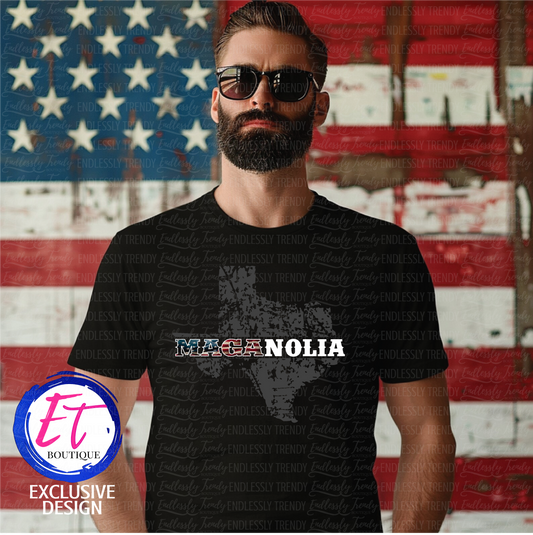 Magnolia Texas Black Tee