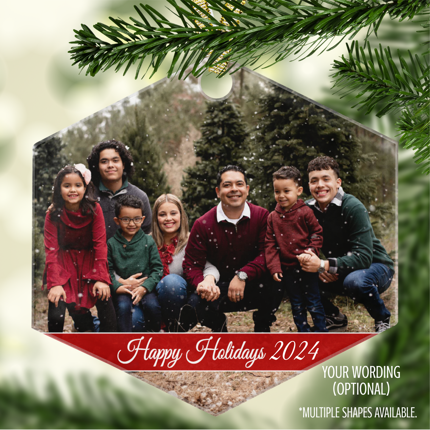 Add YOUR Photo - Shatterproof "Glass-Like" Acrylic Ornament - Endlessly Trendy Boutique