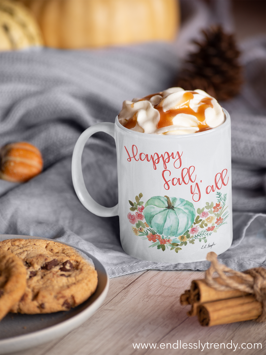 Happy Fall Y'all Coffee Mug - - Endlessly Trendy Boutique