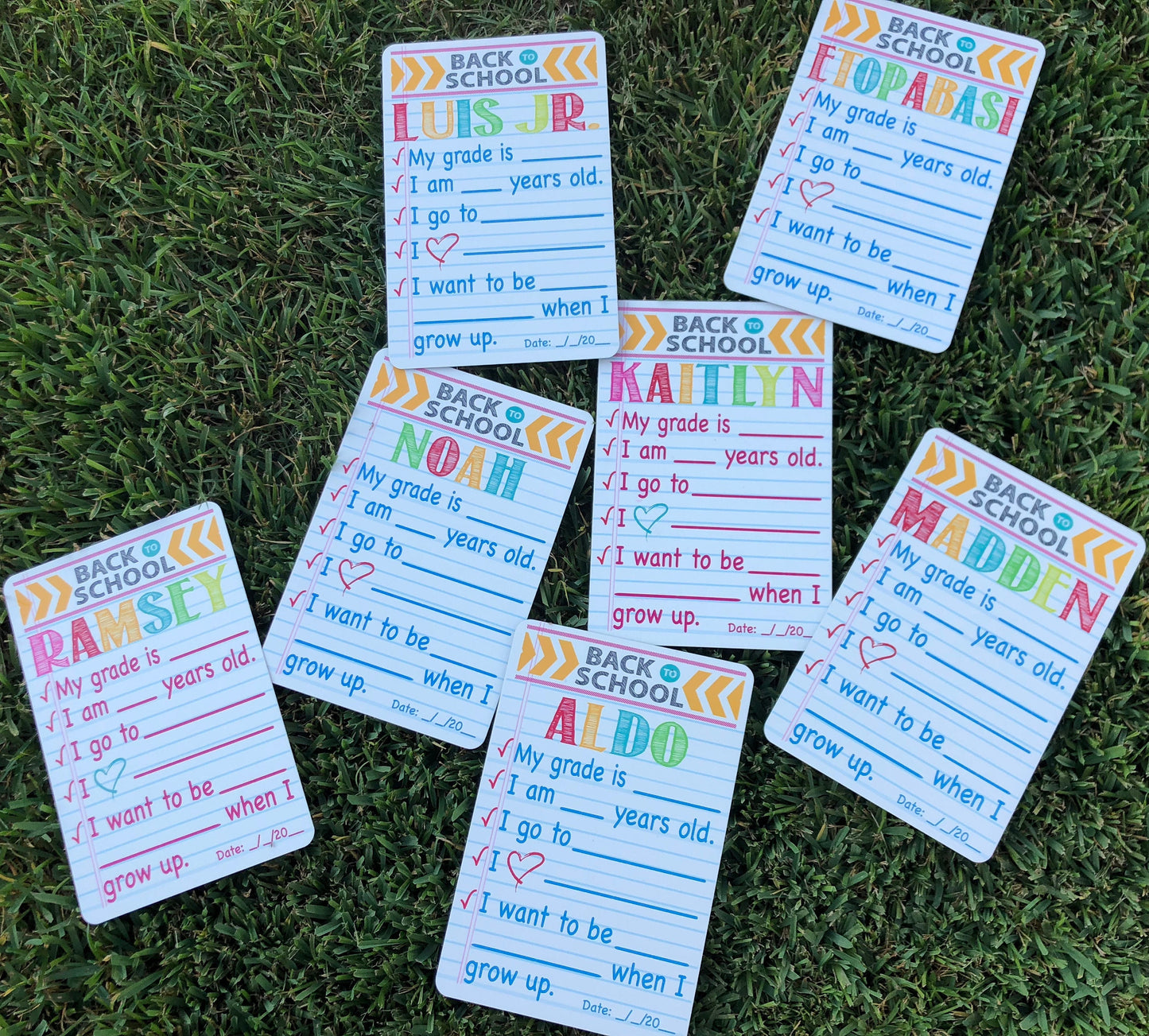 9" x 12" Back to School Custom Reusable Personalized Dry Erase Board Sign - - Endlessly Trendy Boutique