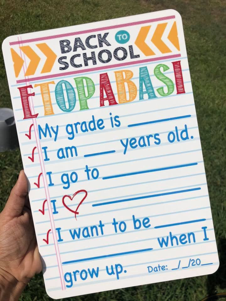 9" x 12" Back to School Custom Reusable Personalized Dry Erase Board Sign - - Endlessly Trendy Boutique