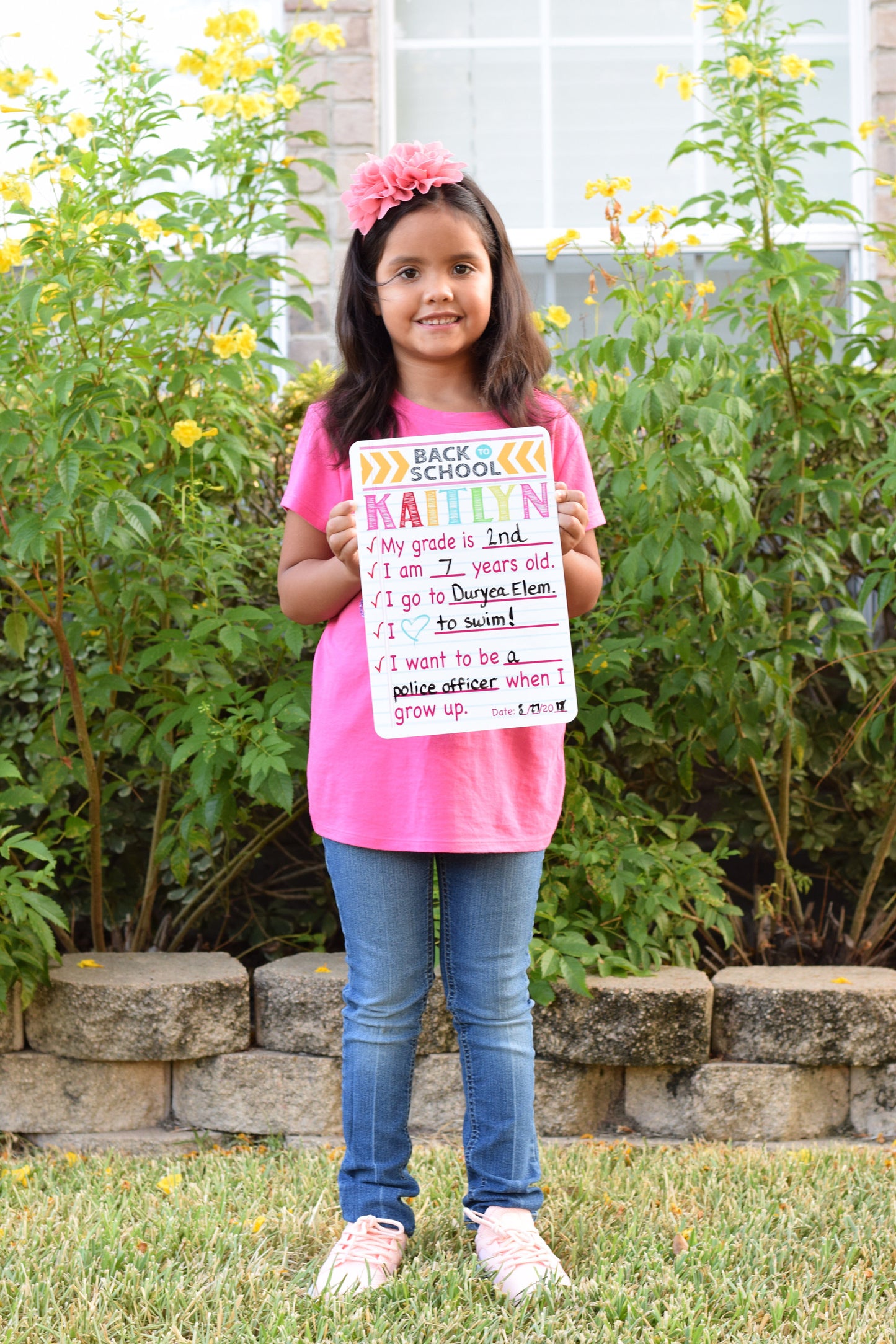 9" x 12" Back to School Custom Reusable Personalized Dry Erase Board Sign - - Endlessly Trendy Boutique