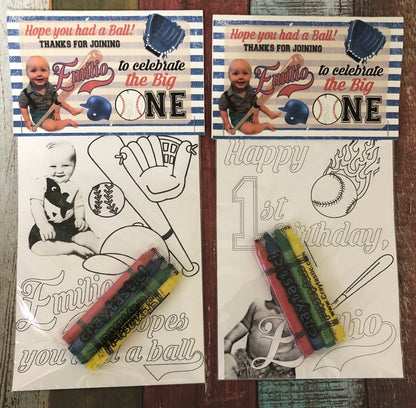 Baseball - or Any Theme YOUR child - Personalized Birthday Party Favors Set of 10 - - Endlessly Trendy Boutique